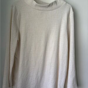 Chico's Cream Long Sleeve Top